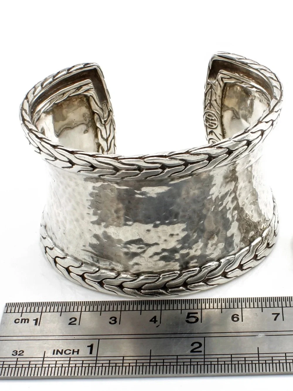 John Hardy Palu Macan Hammered Wide Cuff Bracelet